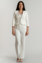 Bolero alb cu accesoriu