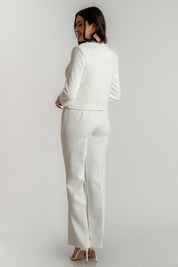 Bolero alb cu accesoriu