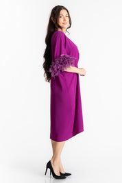 Rochie cu pene, mov