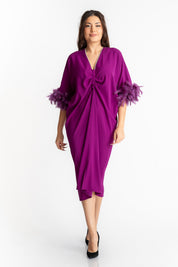 Rochie cu pene, mov