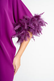 Rochie cu pene, mov