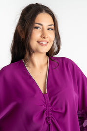 Rochie cu pene, mov