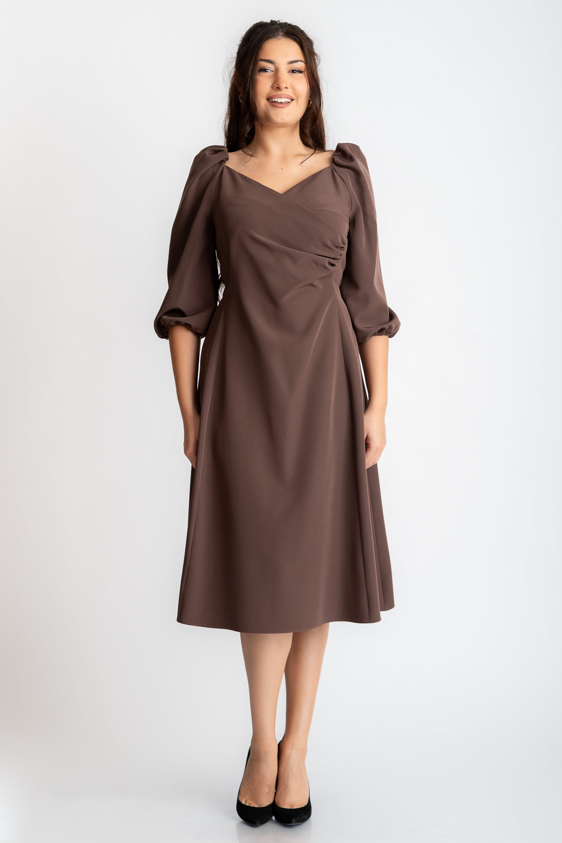 Rochie lejera, maro