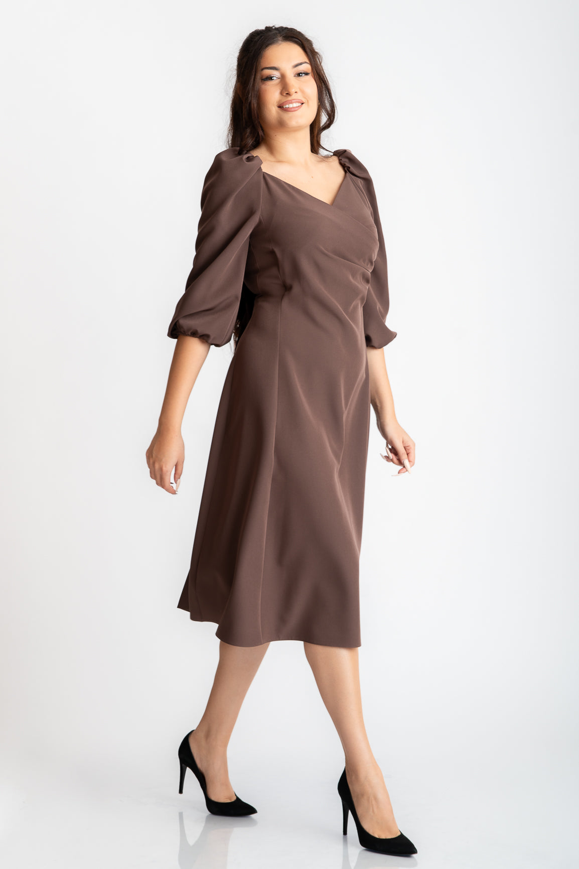 Rochie lejera, maro
