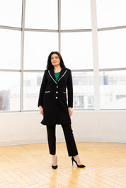 Palton cu aplicatii, negru