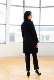 Palton cu aplicatii, negru