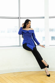 Sacou cu umeri goi, mov