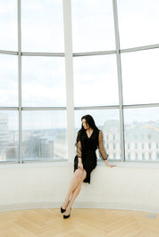 Rochie catifea neagra