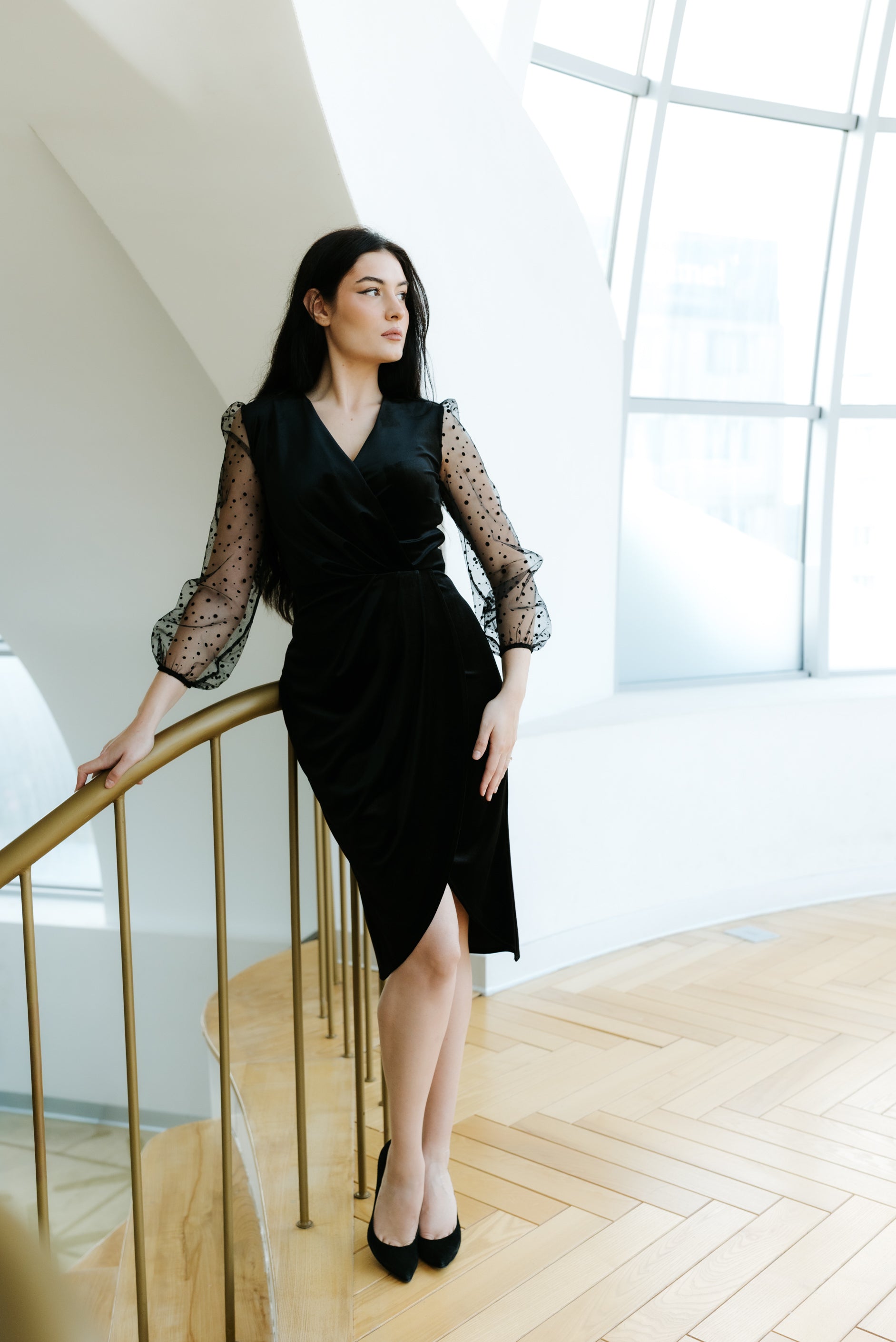 Rochie catifea eleganta