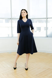 Rochie in clini, bleumarin