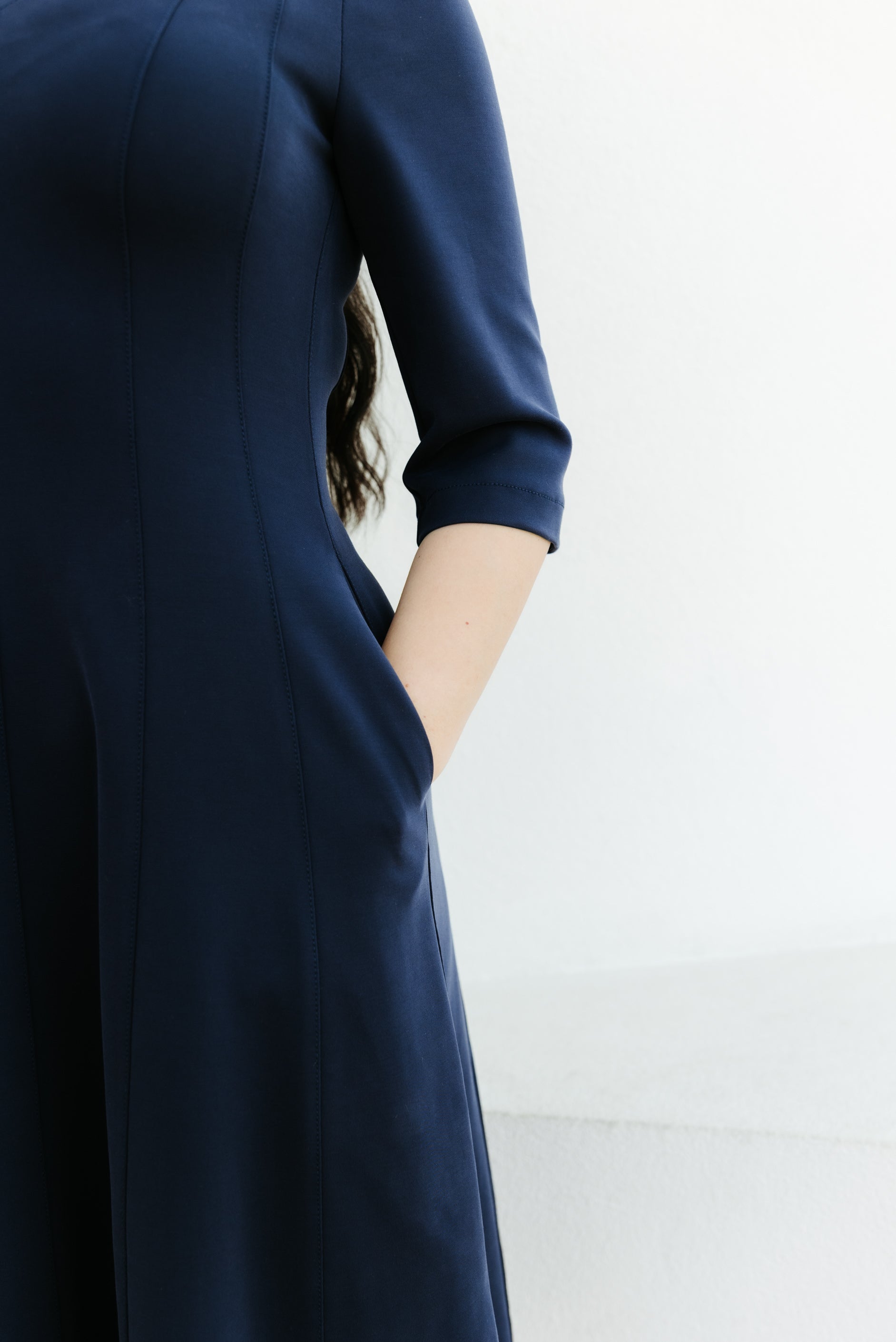 Rochie in clini, bleumarin