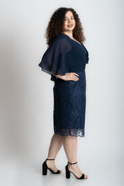 Rochie bleumarin dreapta