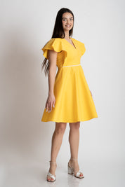 Rochie din bumbac galbena de vara
