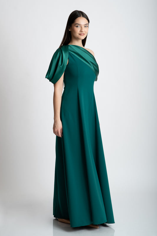Rochie lunga verde de doamne