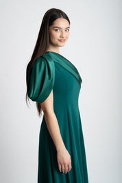 Rochie lunga verde de doamne