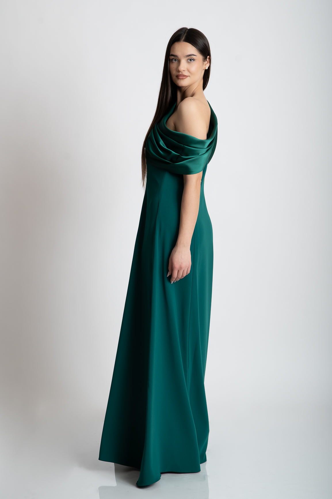 Rochie lunga verde de doamne