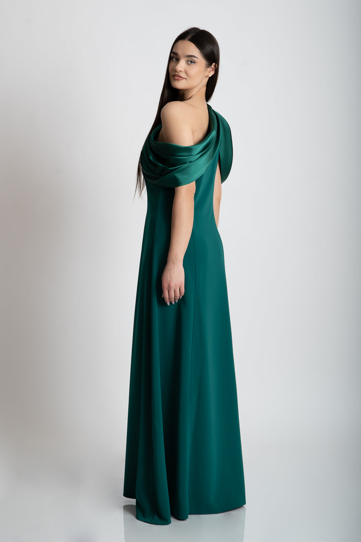 Rochie lunga verde de doamne