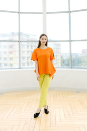 Bluza din in, portocalie