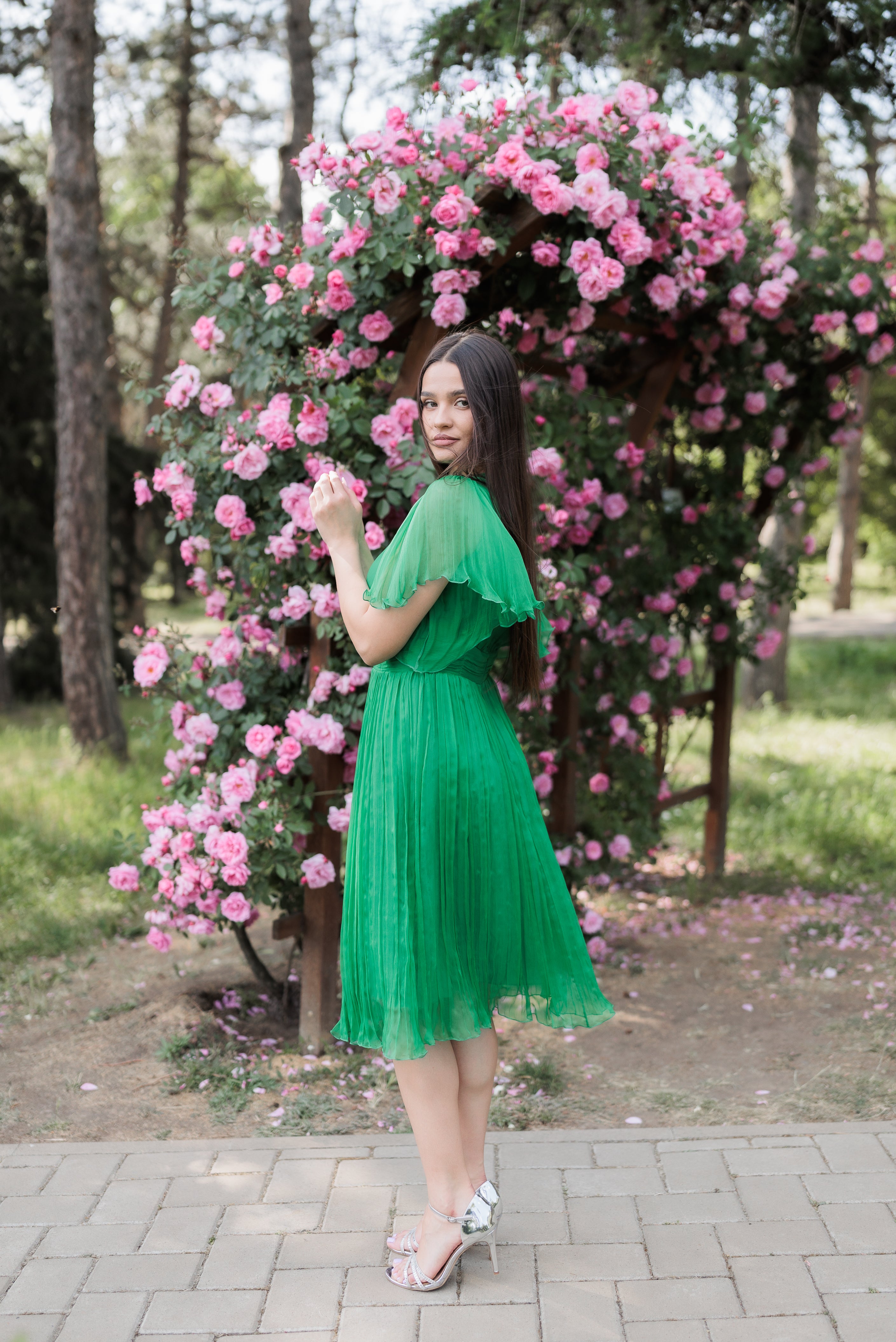 Rochie eleganta de ocazie, verde