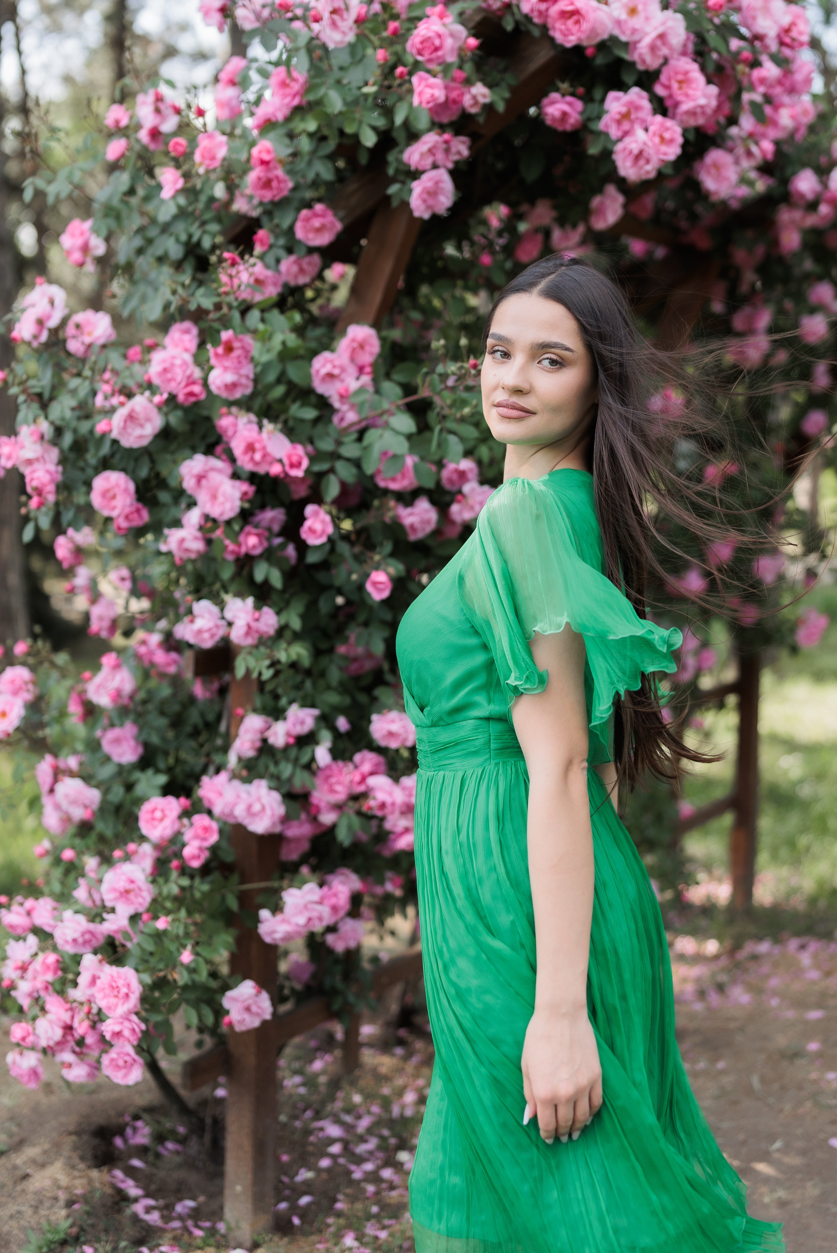 Rochie eleganta de ocazie, verde