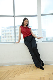 Pantaloni din satin