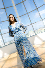 Rochie din voal albastra