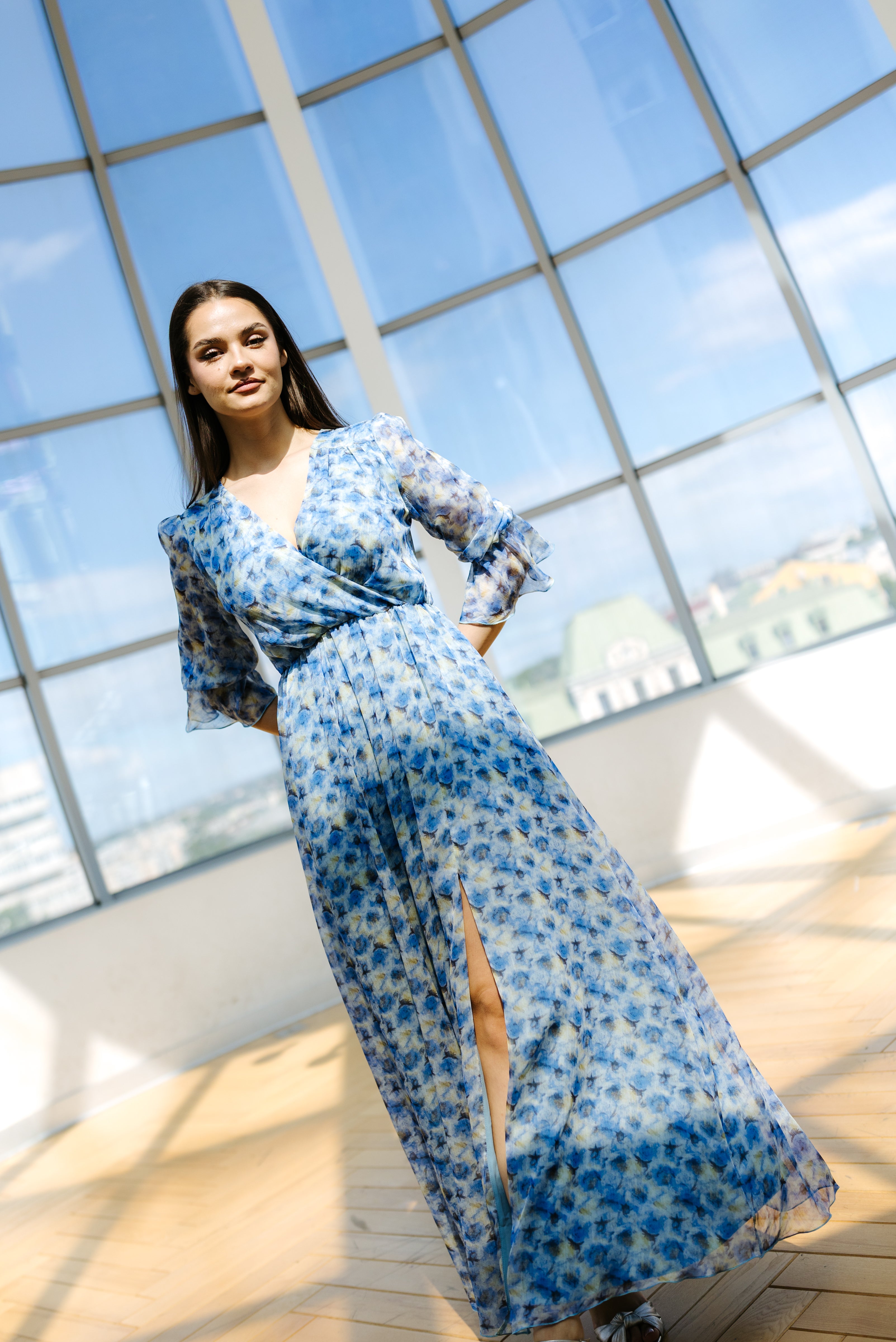 Rochie din voal albastra