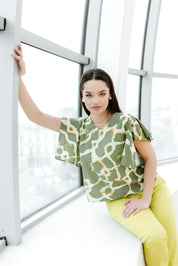 Bluza din viscoza fistic
