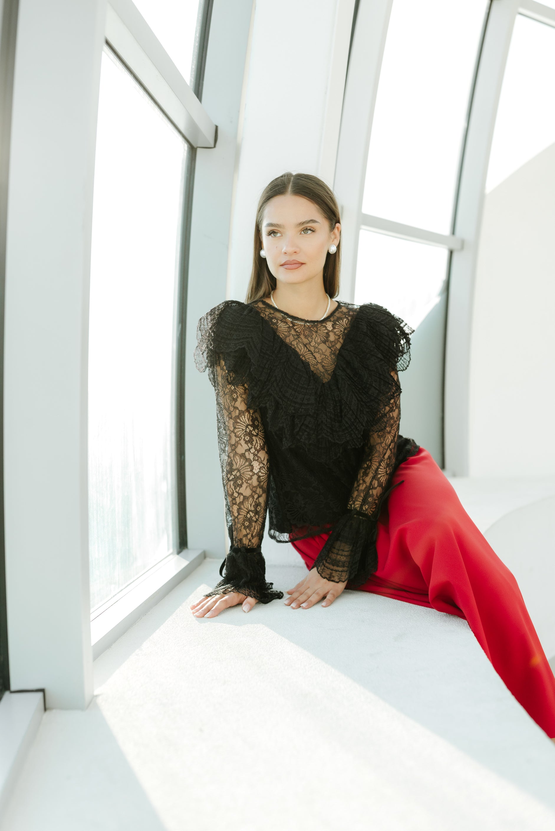 Fusta midi, rosie