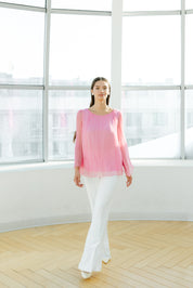 Bluza din matase, roz