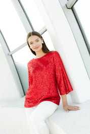 Bluza paiete rosie