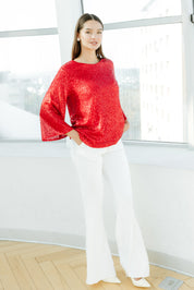 Bluza paiete rosie