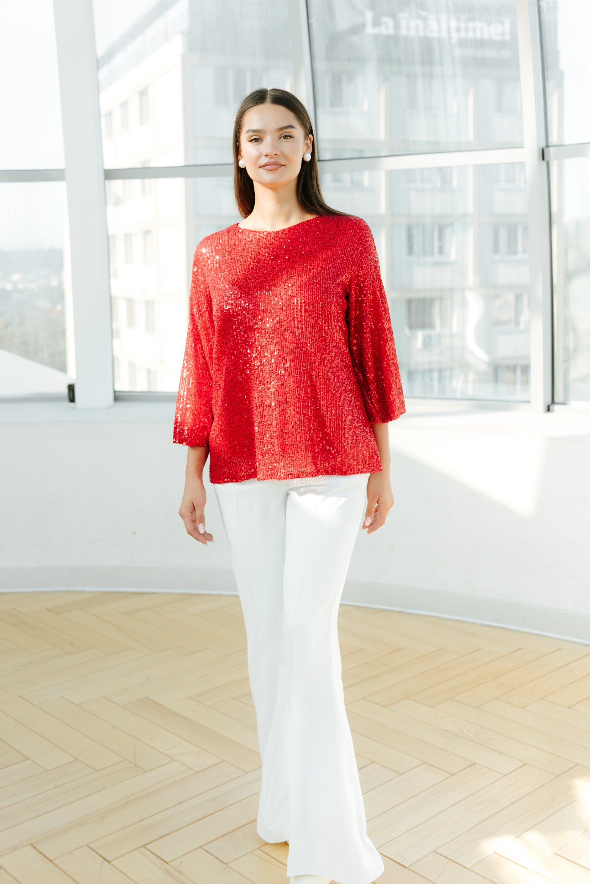 Bluza paiete rosie