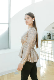 Bluza crem clos paiete