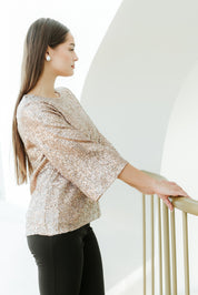 Bluza paiete crem