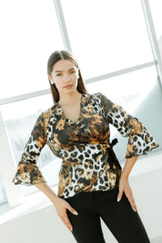 Bluza festiva, leopard