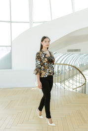 Bluza festiva, leopard