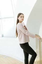 Bluza din jersay, roz pudra