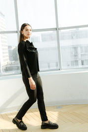 Bluza din jersay, neagra