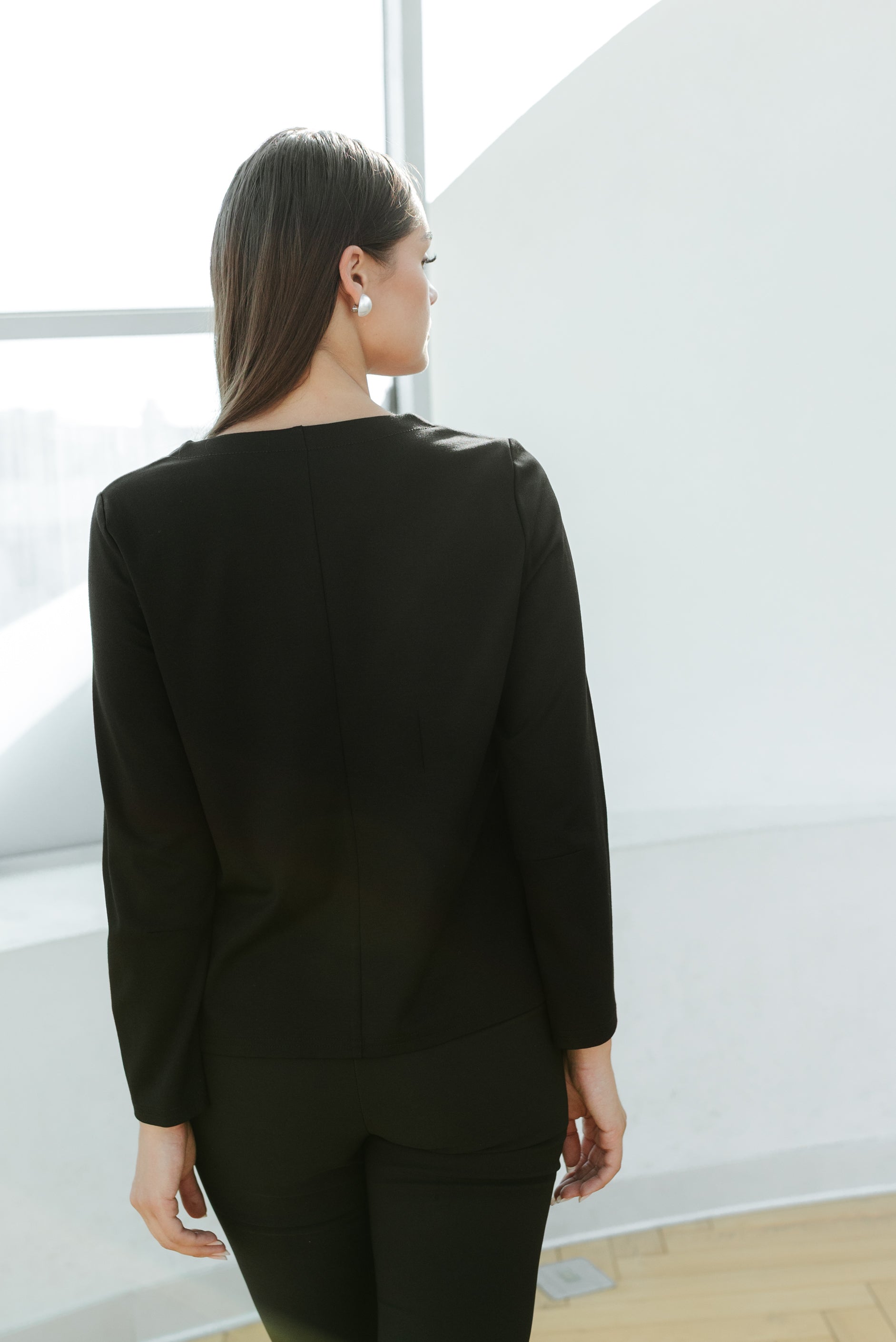 Bluza din jersay, neagra
