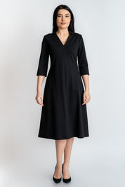 Rochie in A cu lant, neagra