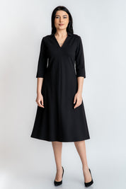 Rochie in A cu lant, neagra