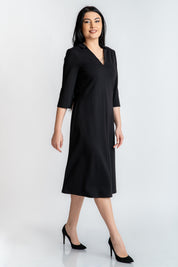 Rochie in A cu lant, neagra
