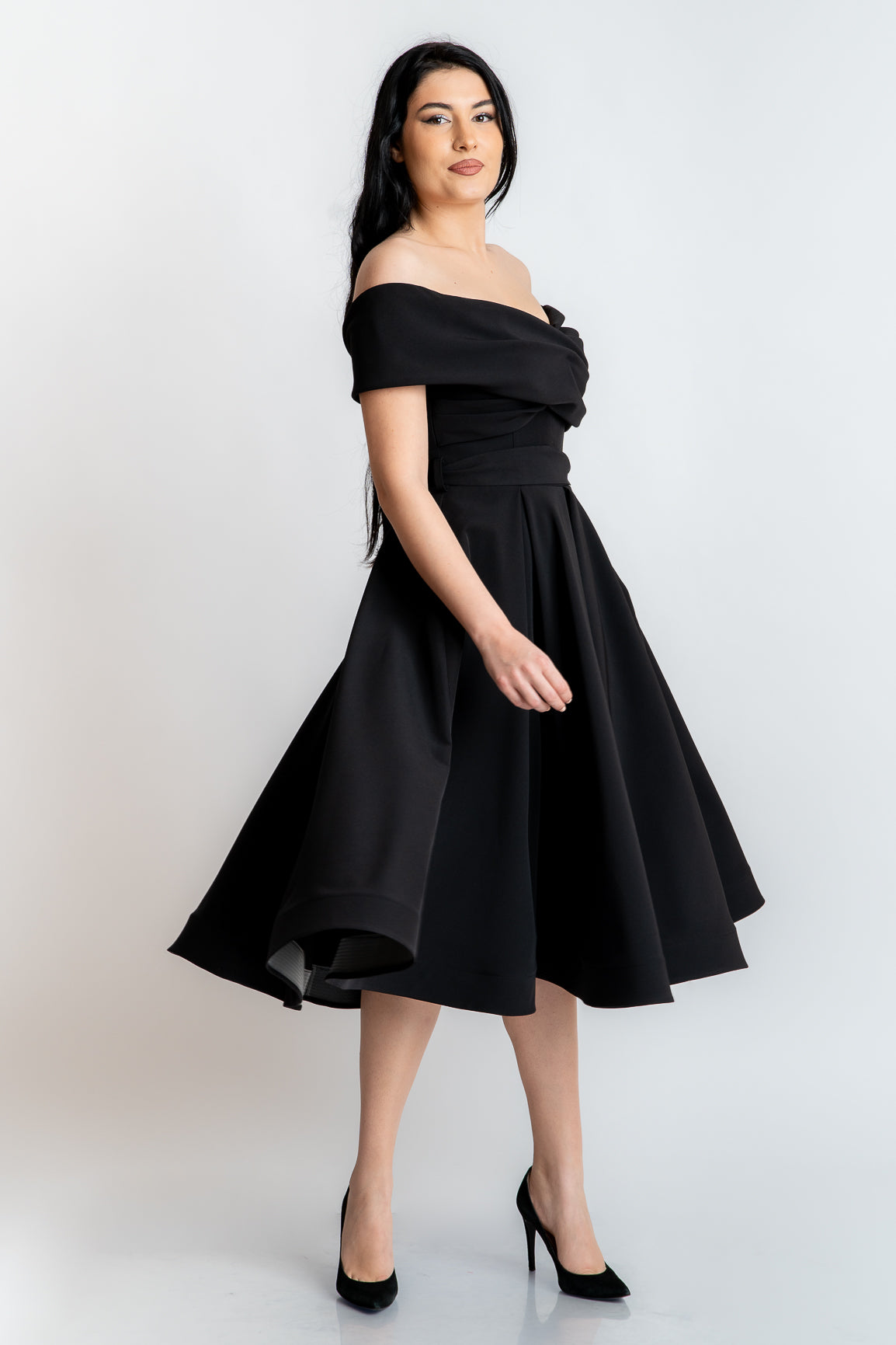 Rochie bufanta, neagra