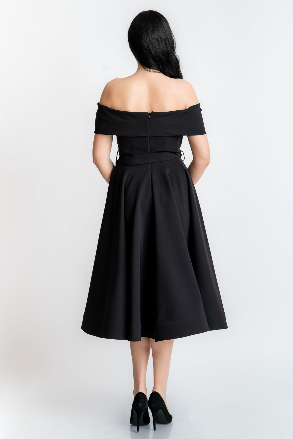 Rochie bufanta, neagra
