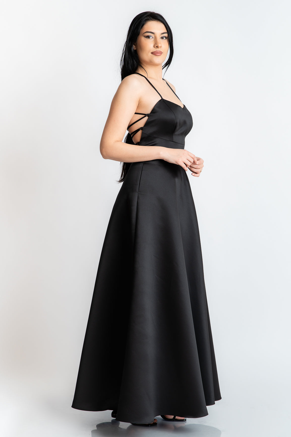 Rochie lunga cu spatele gol, neagra
