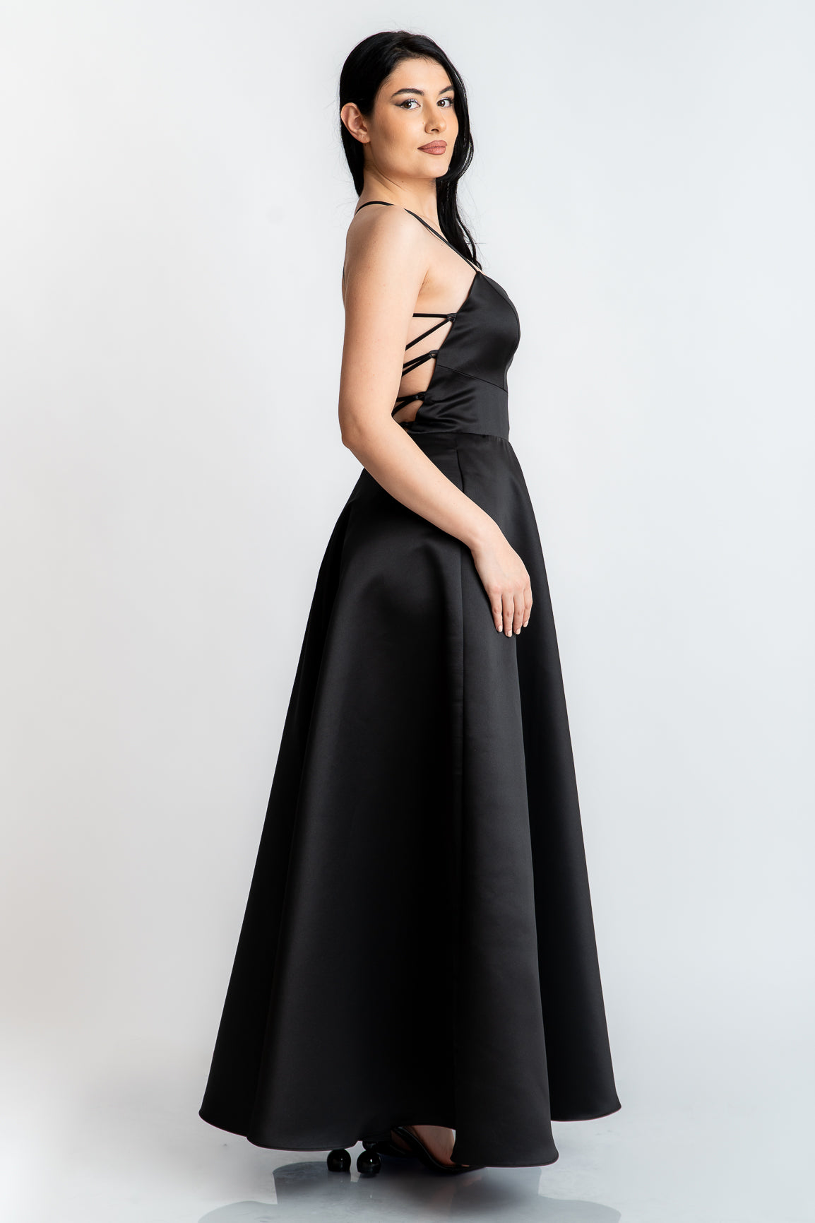 Rochie lunga cu spatele gol, neagra