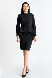 Sacou în colțuri, negru