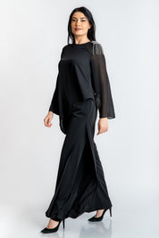 Bluza neagra cu accesoriu