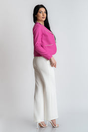 Pantaloni clasici albi
